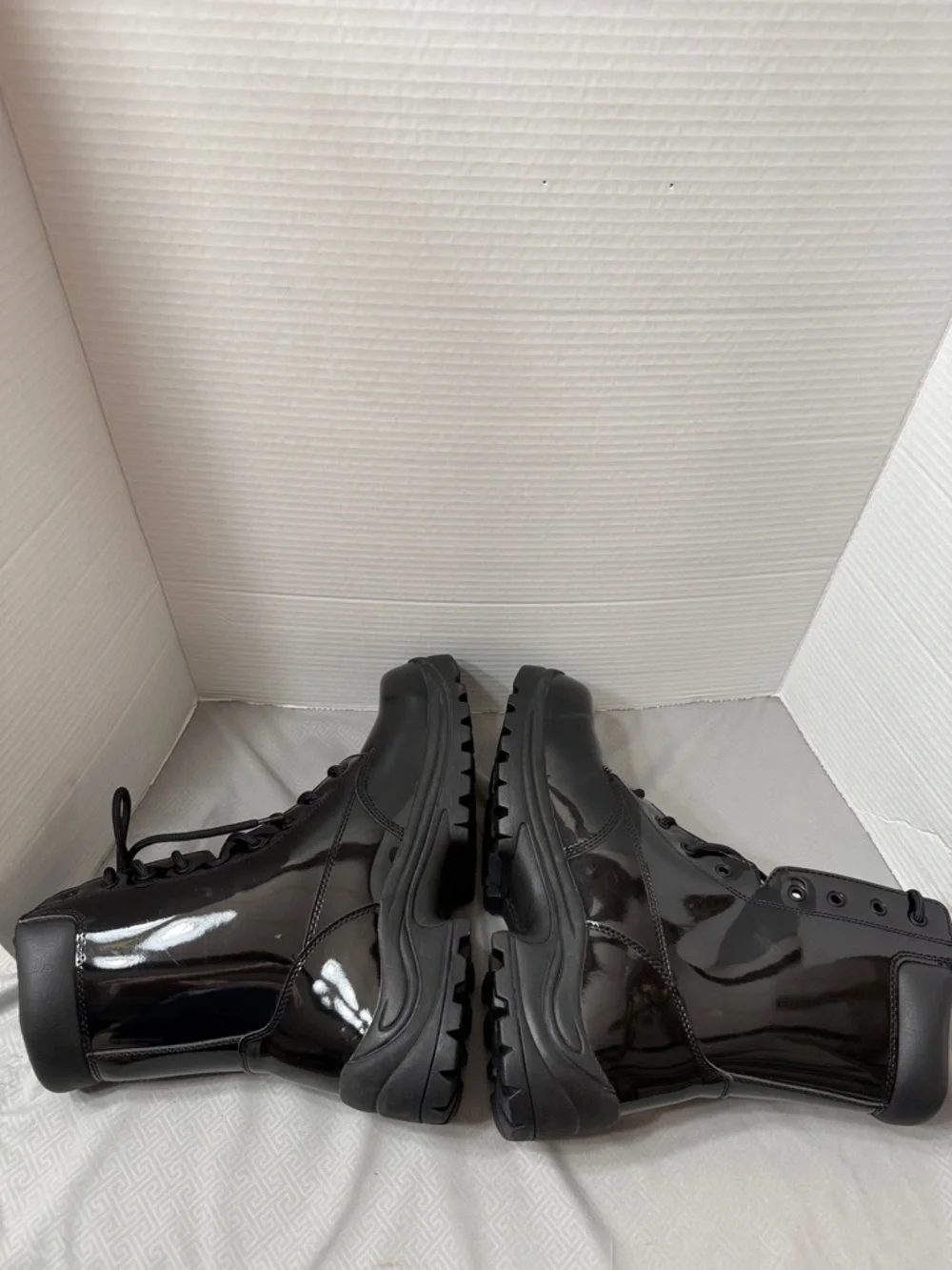Galls Men’s Size 10.5W 8” High Gloss Lace-Up Duty Parade Boots Academy Ready New